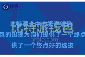 比特派去中心资产钱包  比特派钱包的出现为咱们提供了一个终点好的选拔